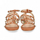 Sandalia Bebe Tachas Piel Cuero  EXE