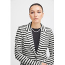 Chaquetas Mujer Blazer ICHI Kate Cloud Dancer Black Stripe