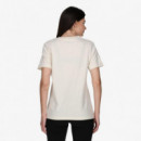 Camiseta de Algodon NEW BALANCE Mujer Beige