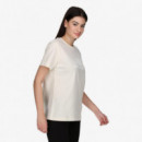 Camiseta de Algodon NEW BALANCE Mujer Beige