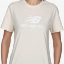 Camiseta de Algodon NEW BALANCE Mujer Beige