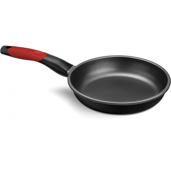 Sarten Cocina Antiadherente Teflon Induccion Aluminio Fundido Negro Rojo