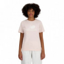 Camiseta NEW BALANCE Rosa Mujer