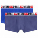 Ropa Interior Pack de Dos Calzoncillos DIESEL Boxers Negro y Rojo