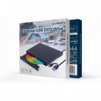 Regrabadora Externa DVD GEMBIRD Dual USB 3.1 + Usb-c Black