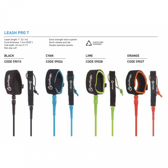 Amarradera SURFLOGIC Pro 7 Cyan