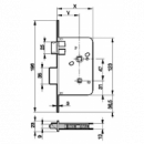 Yale - Azbe Picaporte Cerradura De Embutir Estándar Latonado Entrada 35 Mm - Modelo 65160hl