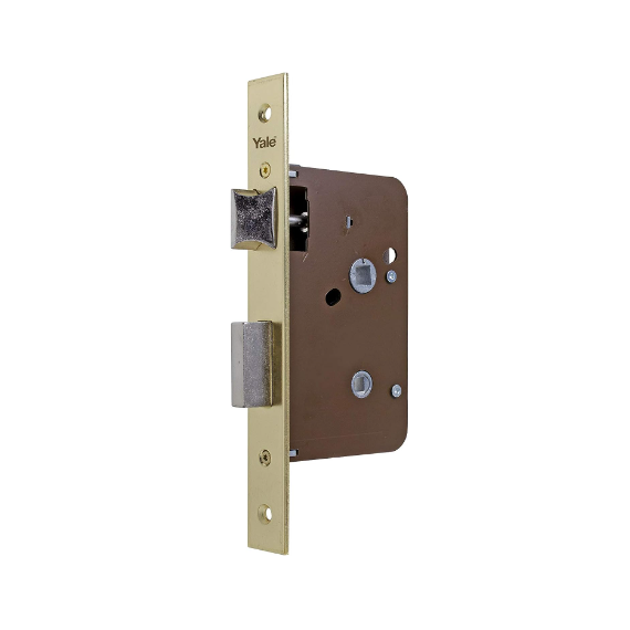 Yale - Azbe Picaporte Cerradura De Embutir Estándar Latonado Entrada 45 Mm - Modelo 65170hl