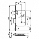 Yale - Azbe Picaporte Cerradura De Embutir Estándar Latonado Entrada 45 Mm - Modelo 65170hl