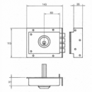 Cerradura De Seguridad Jis - Izquierda 12i - Modelo 231