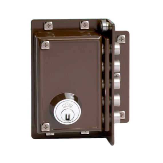 Cerradura Sobreponer Izquierda Marron Jis - Modelo 5239 I