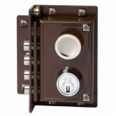Cerradura De Seguridad Jis - Color Marrón - Izquierda - Modelo 5240