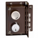 Cerradura De Seguridad Jis - Color Marrón - Izquierda - Modelo 5240