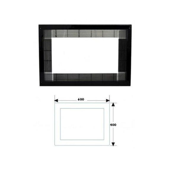 Marco Para Microondas Universal Negro En Dimensionado De 600 X 400 Mm - Modelo F17002