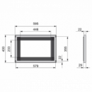 Marco Para Microondas Inoxidable Niquel Satinado - Modelo 8061551