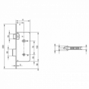 Yale - Azbe Picaporte Cerradura De Embutir Estándar Latonado Entrada 50 Mm - Modelo 75180hl