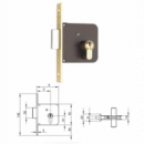 Yale - Azbe Cerradura De Embutir Madera Latonado - Modelo 601603030hl