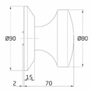 Pomo Puerta 20 Inox 18/8 - 11178 - Amig