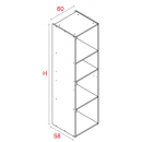 Módulo Columna Horno-microondas Blanco De 220 Cm X 58 Cm X 60 Cm