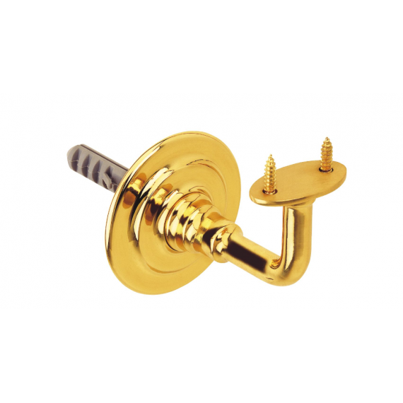 Soporte Pasamanos Laton Pulido Barnizado - Modelo 22