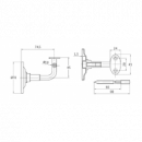 Soporte Pasamanos Inox - Modelo 25