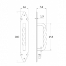 Manillón Con Placa Negro Rústico Modelo 102