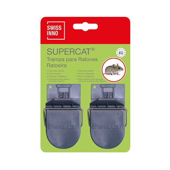Swissinno Trampa Para Ratones Supercat: Eficaz Y Reutilizable Con Cebo Alimentario No Tóxico, Atrapa