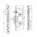 Cerradura Acero Cromo Mate 60 Mm - Modelo 100