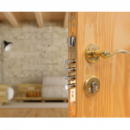 Cerradura Entrada Latonado Barnizado 60mm - Modelo 100