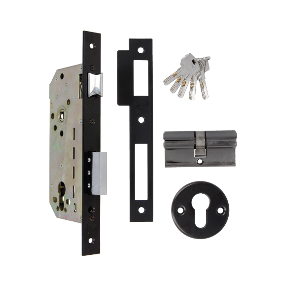 Cerradura Entrada Negro - Modelo 340