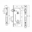 Cerradura Entrada Negro - Modelo 340
