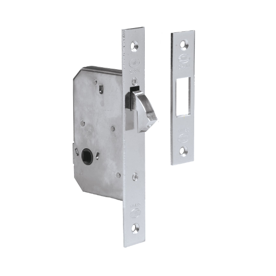 Cerradura Embutir Con Pico De Loro Cromado Mate 50