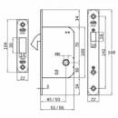 Cerradura Embutir Con Pico De Loro Cromado Mate 50