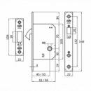 Cerradura Embutir Con Pico De Loro Latonado Barnizado 50