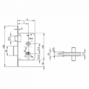 Yale - Azbe Cerradura De Embutir Estándar Para Puertas Latonado Entrada 40 Mm 600 Sin Cilindro - Mod