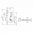 Yale - Azbe Cerradura De Embutir Estándar Para Puertas Latonado Cuero Entrada 40 Mm 600 - Modelo 600