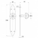 Pomo Puerta Modelo 19 280 X 45 Cm Acabado Negro - 6433 - Amig