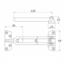 Cadena Seguridad Cromo Mate - Modelo 2