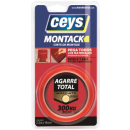 Ceys Montack Express Cinta Blister - 300 Kg - 2,5 M X 19 Mm
