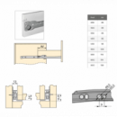 Guia De Cajón De 12 X 35 Cm Gris Metalico