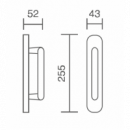Manillón Con Placa Niquel Satinado Modelo 8001