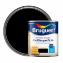 Bruguer Esmalte Acrylic Multisuperficie - Satinado Negro - Formato De 750 Ml