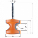 Fresa Semicircular En Dimensionado: R6.35mm, D28.6mm, I113.15mm, I25.5mm,
