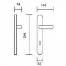 Juego De Manillas Con Pomo Modelo 7002 Inoxidable