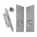 Kit Cerradura Con Condena Y Desbloqueo Con Placa 200x70 Mm En Acero Inox - Modelo 5007