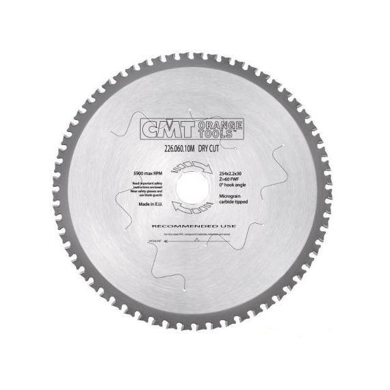 Disco Sierra Aluminio Cmt - 305 Mm X 2,2 Mm X 30 Mm - 80 Dientes - 226.080.12m