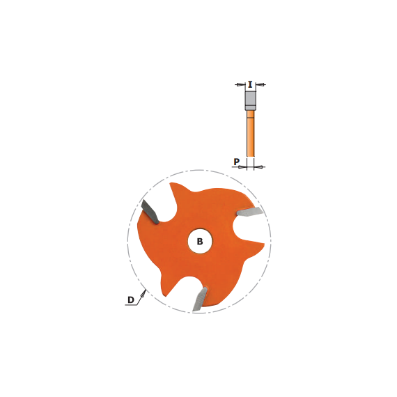 Fresa Circular Para Ranuras Laterales Y Mandriles Portafresas En Dimensionado: I2mm, P1.27mm, D47