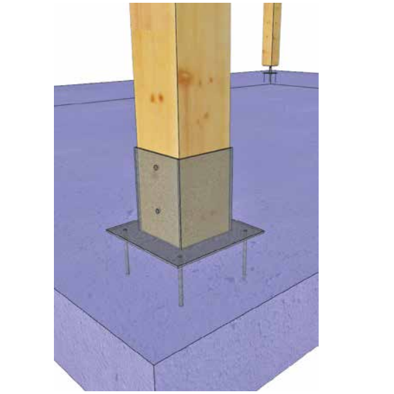 Base Cuadrada Para Viga 91 X 91 Mm - Modelo Hdg - Guanxe Atlantic Marketplace