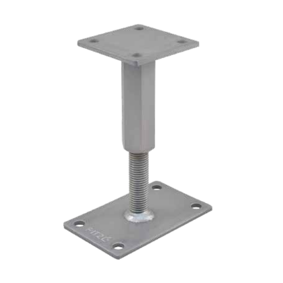 Base Regulable Para Viga - Dimensionado 100 X 100 X 6 Mm