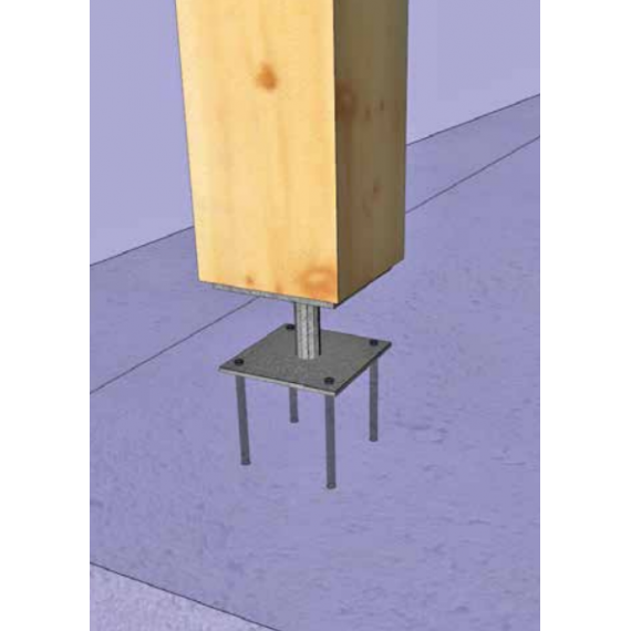 Base Regulable Para Viga - Dimensionado 100 X 100 X 6 Mm - Guanxe Atlantic Marketplace